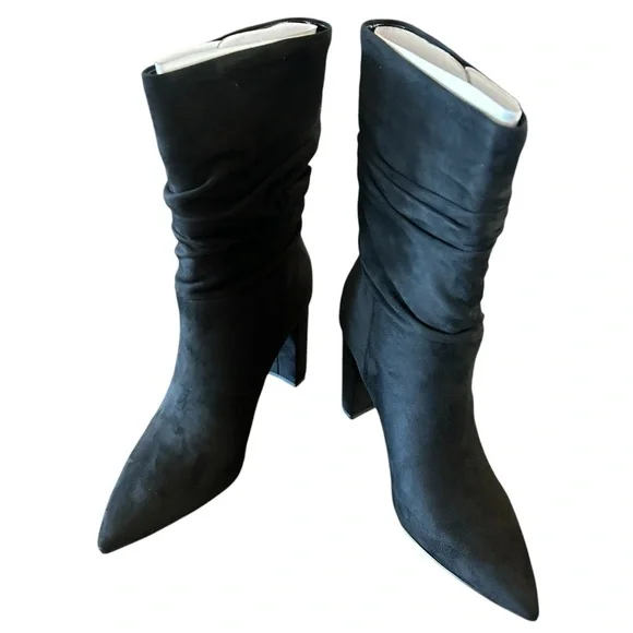 Nine West Denner 2 Microsuede Covered Heel Mid-Calf Boots NWT Size 9 - Picture 4 of 10